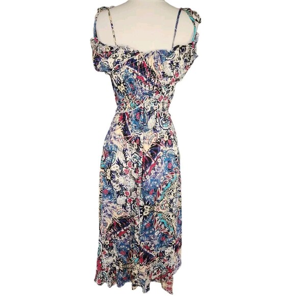 Anthropologie Maxi Dress Womens Large Boho Beach Smocked Gauze Multicolor NWT - Picture 4 of 8